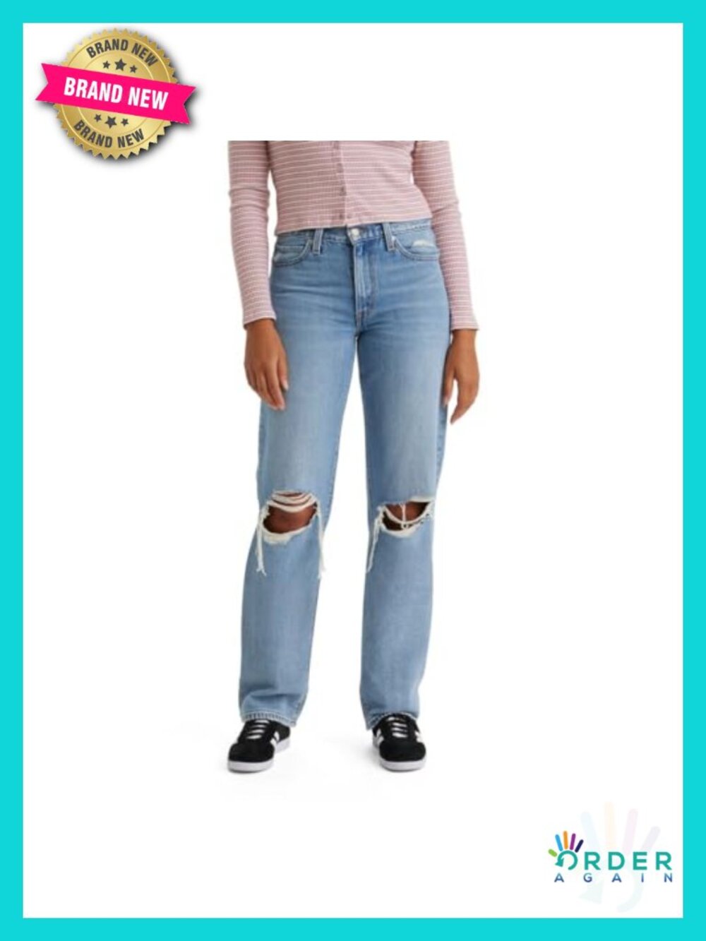 94 Baggy Mid Rise Straight Leg Jeans
